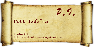 Pott Izóra névjegykártya